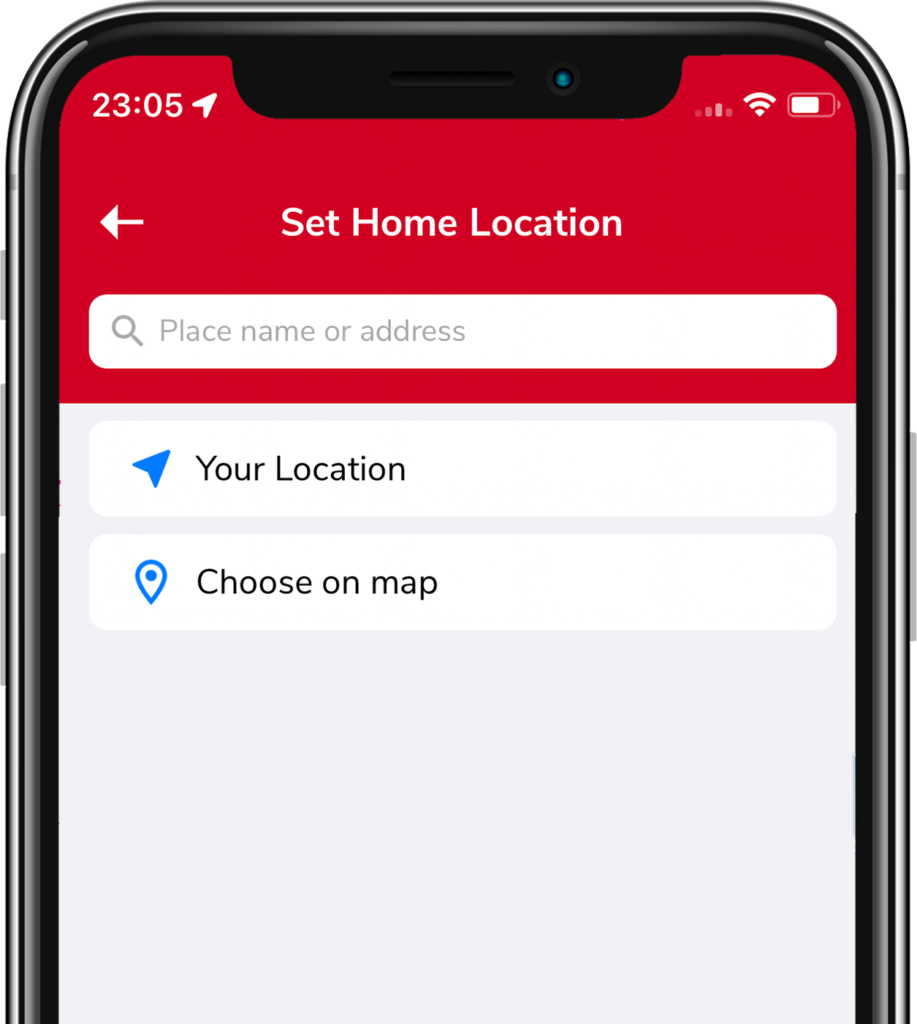 Setting home and work locations